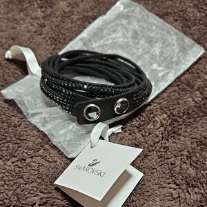 Swarovski Black Crystal Wrap Bracelet